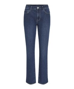 VILA VIALICE RW STRAIGHT JEANS DBD Tummansininen
