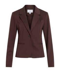 VILA VIKAMMI L/S FITTED JERSEY BLAZER COFFEE BEAN
