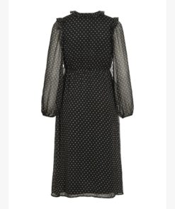 Alternative view of VILA VIHARLEY L/S MIDI DRESS Musta
