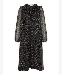 VILA VIHARLEY L/S MIDI DRESS Musta