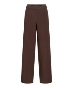 VILA VIEMMI RW STRAIGHT PANT Tummanruskea