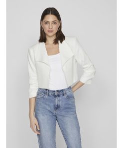 Alternative view of VILA VIHER BIN CROPPED BLAZER Luonnonvalkoinen