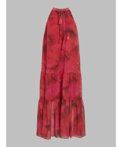 Alternative view of VILA VICHIFINA SL HALTERNECK LONG DRESS Punainen